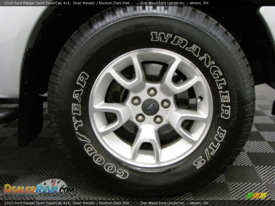 2010 Ford Ranger Sport SuperCab 4x4 Silver Metallic / Medium Dark Flint Photo #26