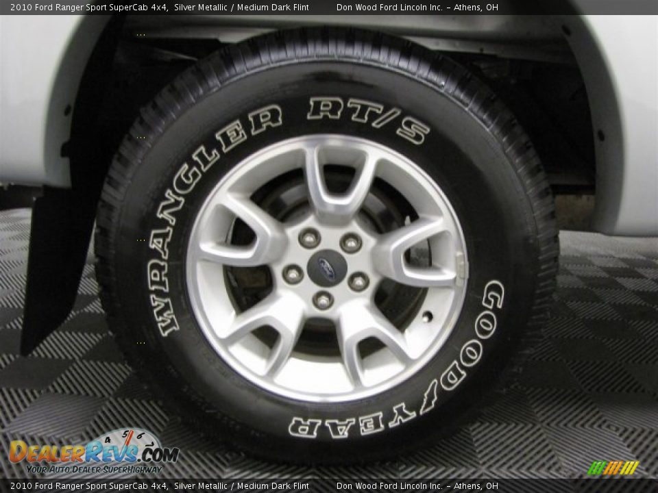 2010 Ford Ranger Sport SuperCab 4x4 Silver Metallic / Medium Dark Flint Photo #27