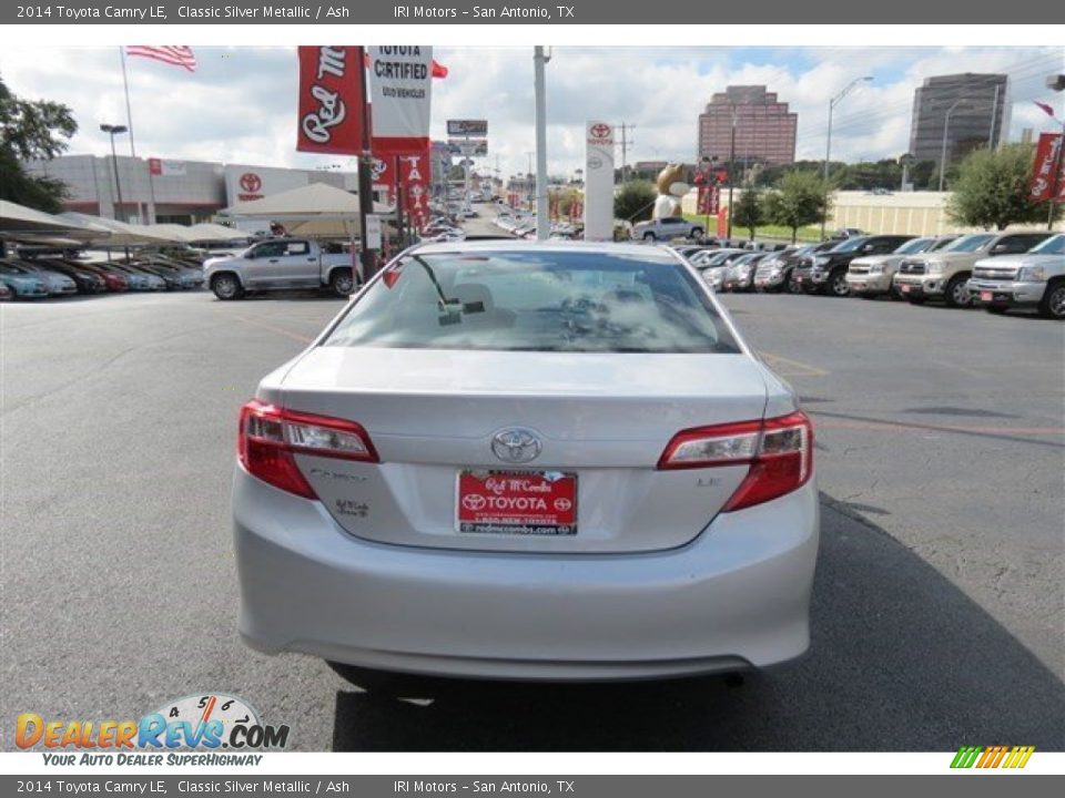 2014 Toyota Camry LE Classic Silver Metallic / Ash Photo #6