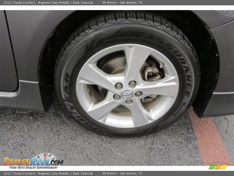 2012 Toyota Corolla S Magnetic Gray Metallic / Dark Charcoal Photo #9