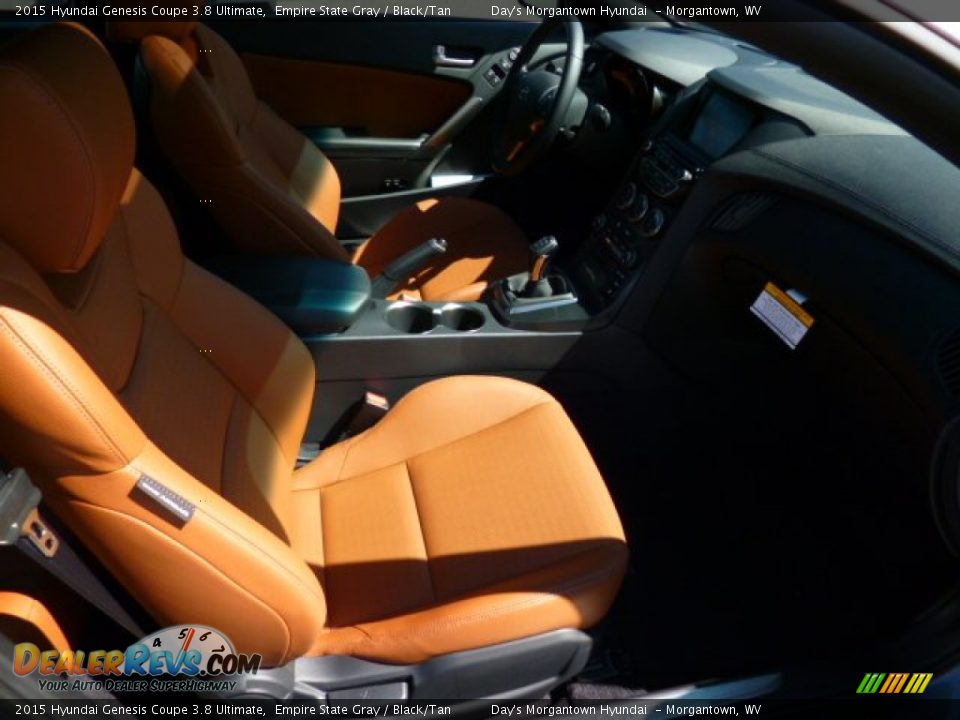 Black/Tan Interior - 2015 Hyundai Genesis Coupe 3.8 Ultimate Photo #10