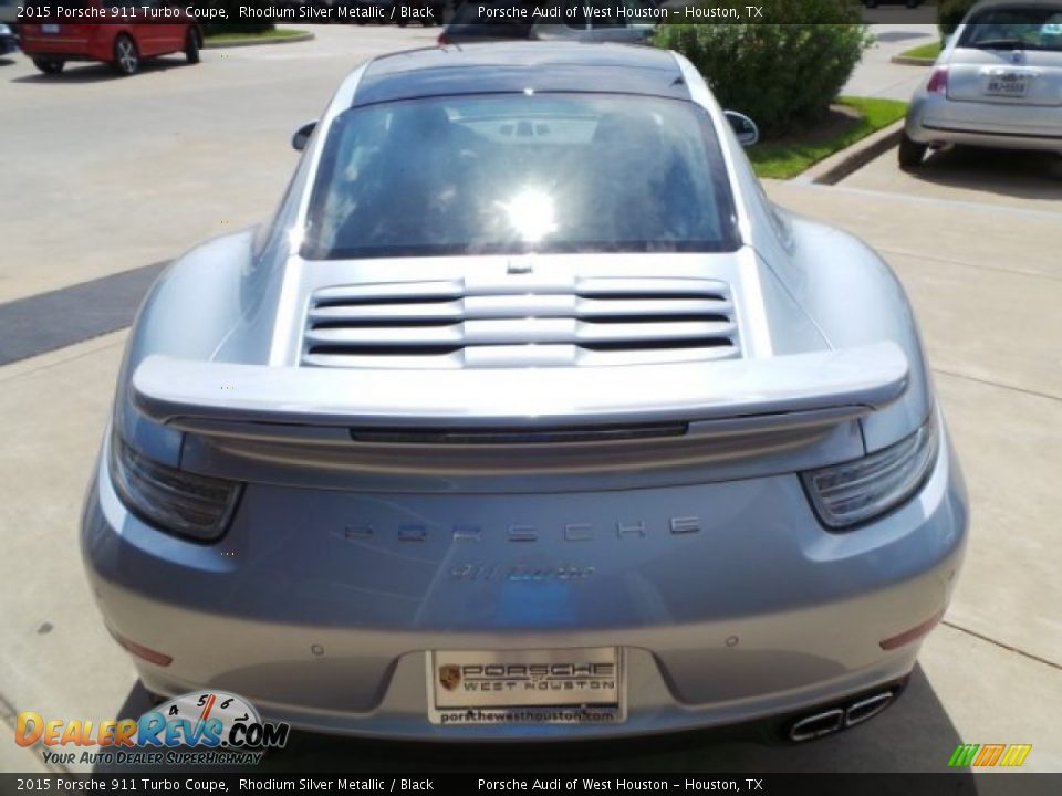 2015 Porsche 911 Turbo Coupe Rhodium Silver Metallic / Black Photo #6