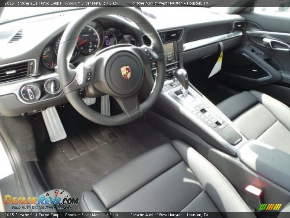 Black Interior - 2015 Porsche 911 Turbo Coupe Photo #13