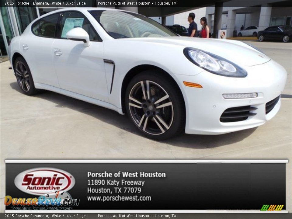 2015 Porsche Panamera White / Luxor Beige Photo #1