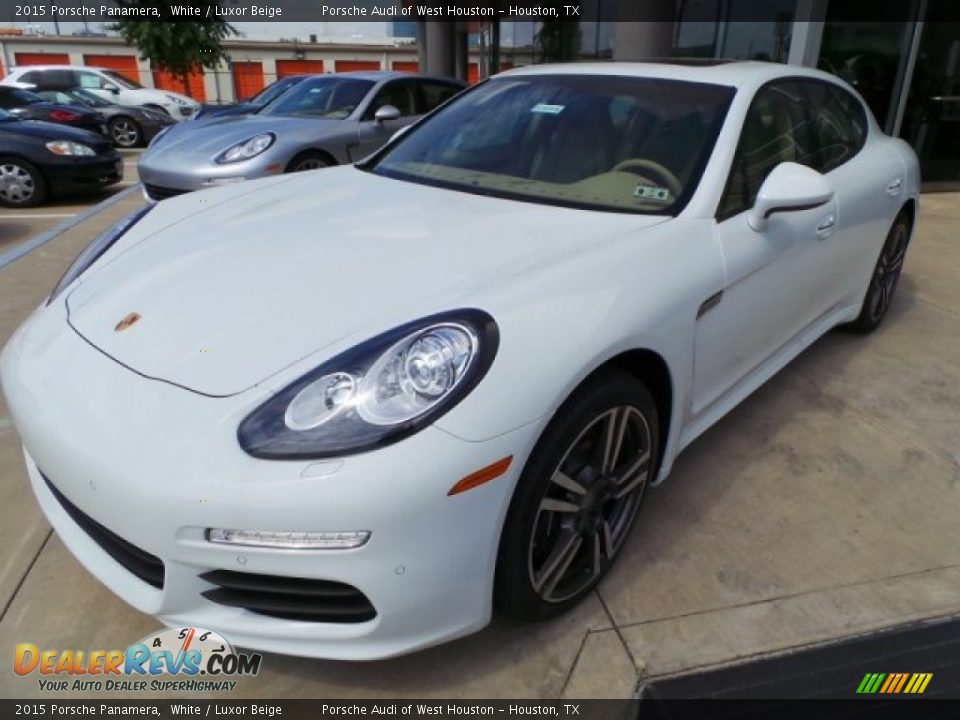 2015 Porsche Panamera White / Luxor Beige Photo #3
