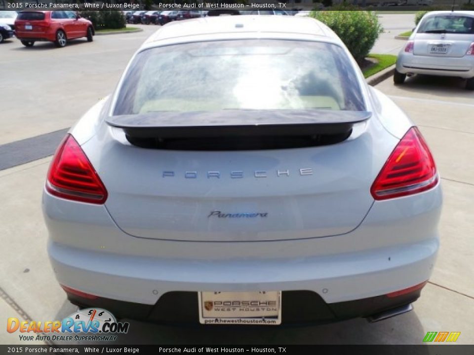 2015 Porsche Panamera White / Luxor Beige Photo #6