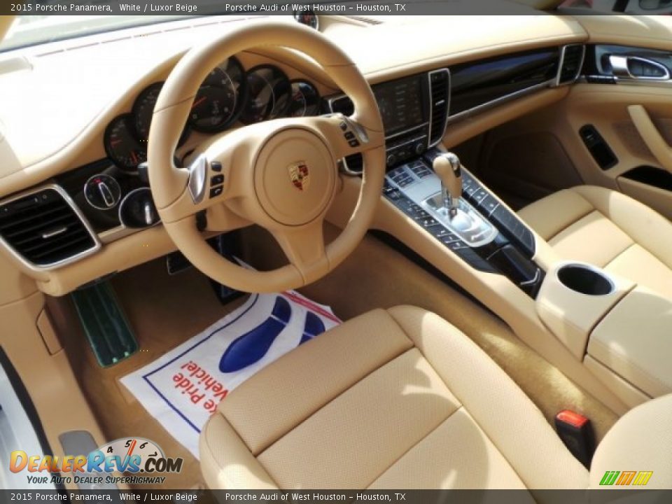 2015 Porsche Panamera White / Luxor Beige Photo #13