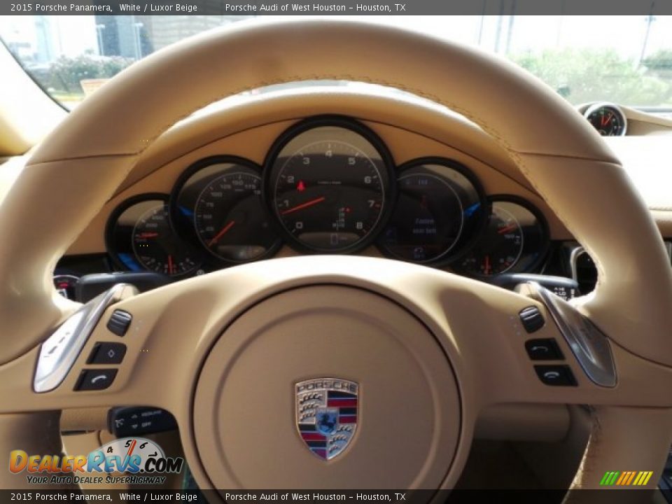 2015 Porsche Panamera White / Luxor Beige Photo #25