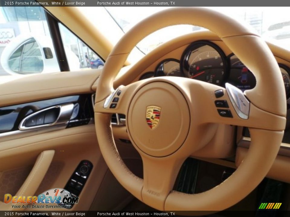 2015 Porsche Panamera White / Luxor Beige Photo #33