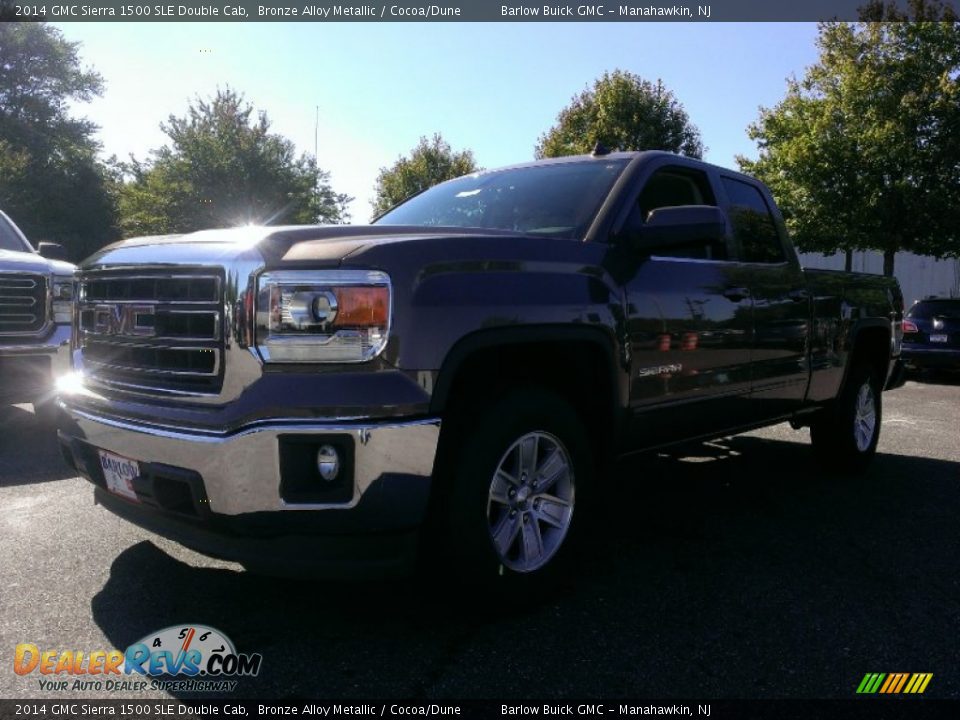 2014 GMC Sierra 1500 SLE Double Cab Bronze Alloy Metallic / Cocoa/Dune Photo #1