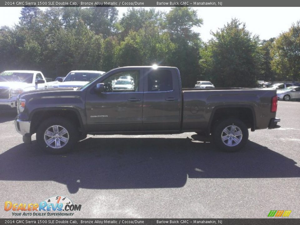 2014 GMC Sierra 1500 SLE Double Cab Bronze Alloy Metallic / Cocoa/Dune Photo #3