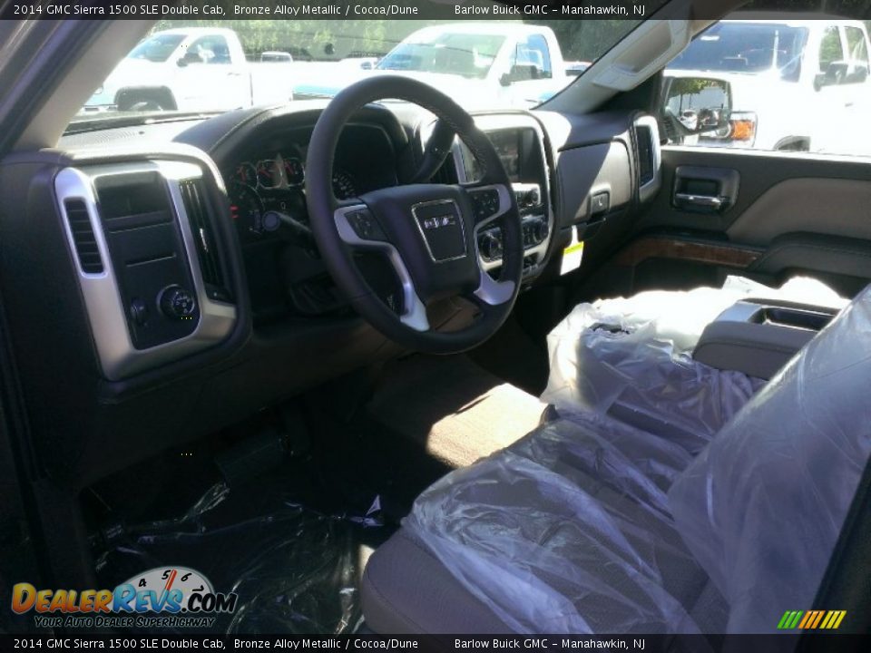 2014 GMC Sierra 1500 SLE Double Cab Bronze Alloy Metallic / Cocoa/Dune Photo #8