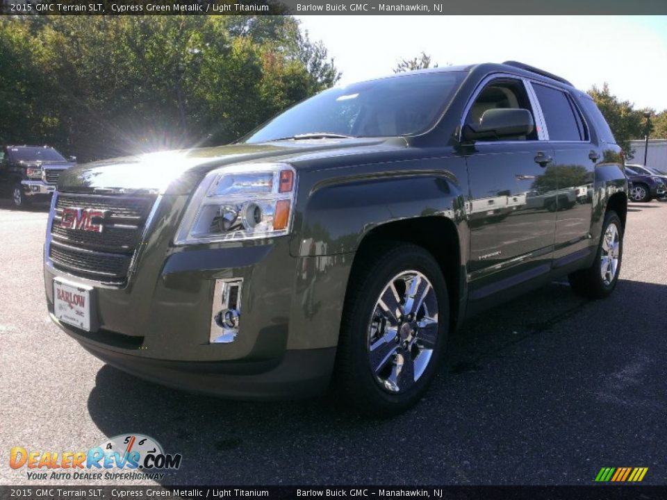 2015 GMC Terrain SLT Cypress Green Metallic / Light Titanium Photo #1