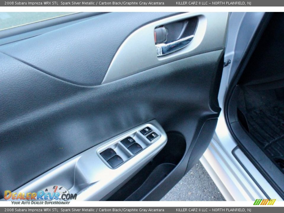 2008 Subaru Impreza WRX STi Spark Silver Metallic / Carbon Black/Graphite Gray Alcantara Photo #12
