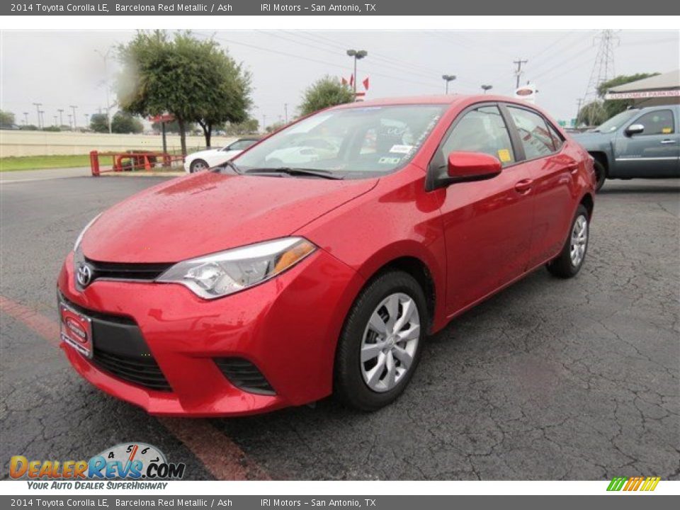 2014 Toyota Corolla LE Barcelona Red Metallic / Ash Photo #3