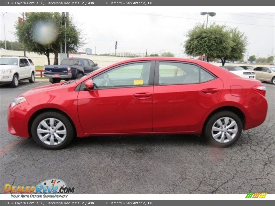 2014 Toyota Corolla LE Barcelona Red Metallic / Ash Photo #4