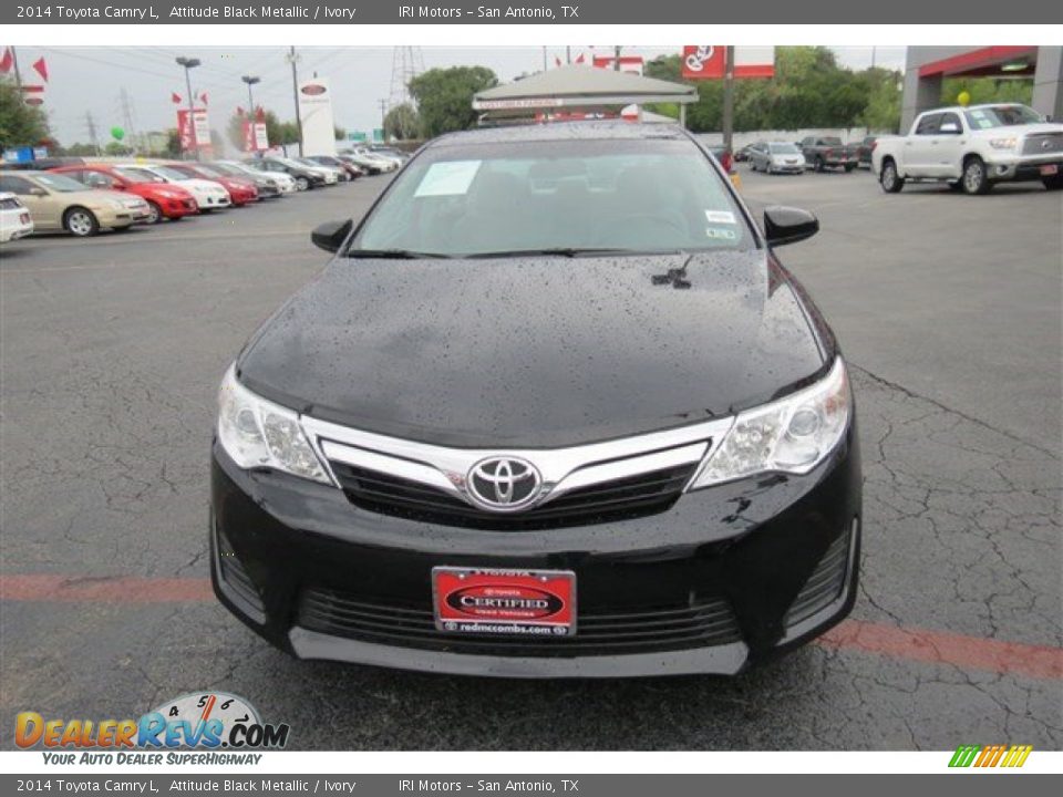 2014 Toyota Camry L Attitude Black Metallic / Ivory Photo #2