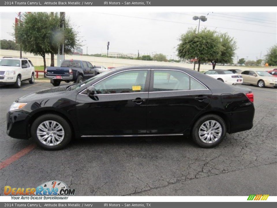 2014 Toyota Camry L Attitude Black Metallic / Ivory Photo #4