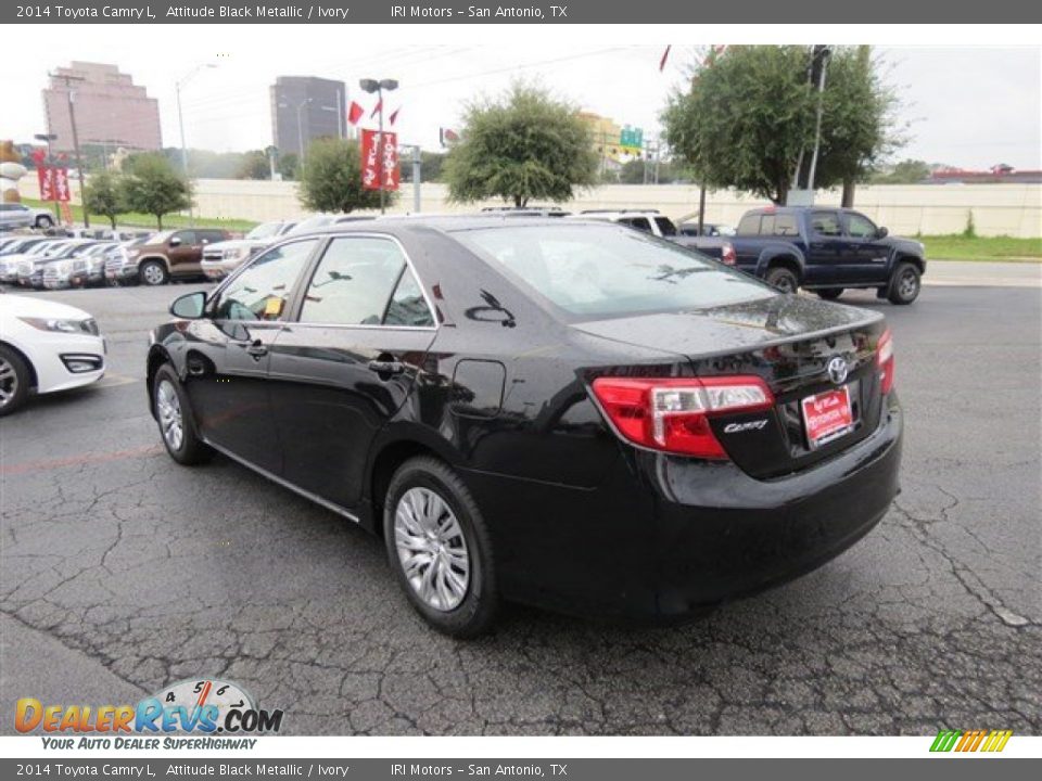 2014 Toyota Camry L Attitude Black Metallic / Ivory Photo #5