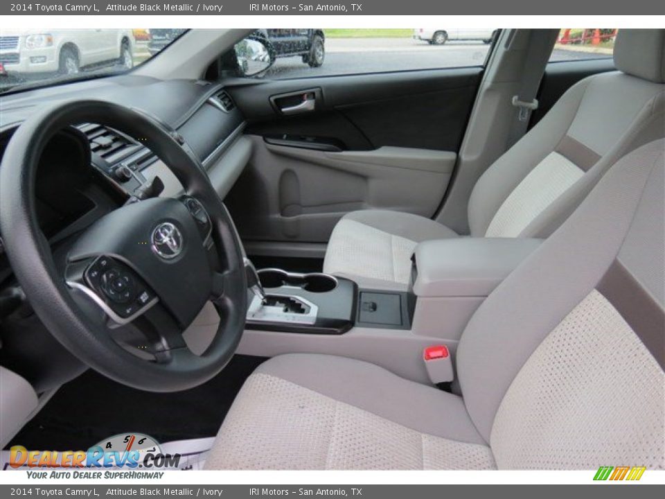 2014 Toyota Camry L Attitude Black Metallic / Ivory Photo #11