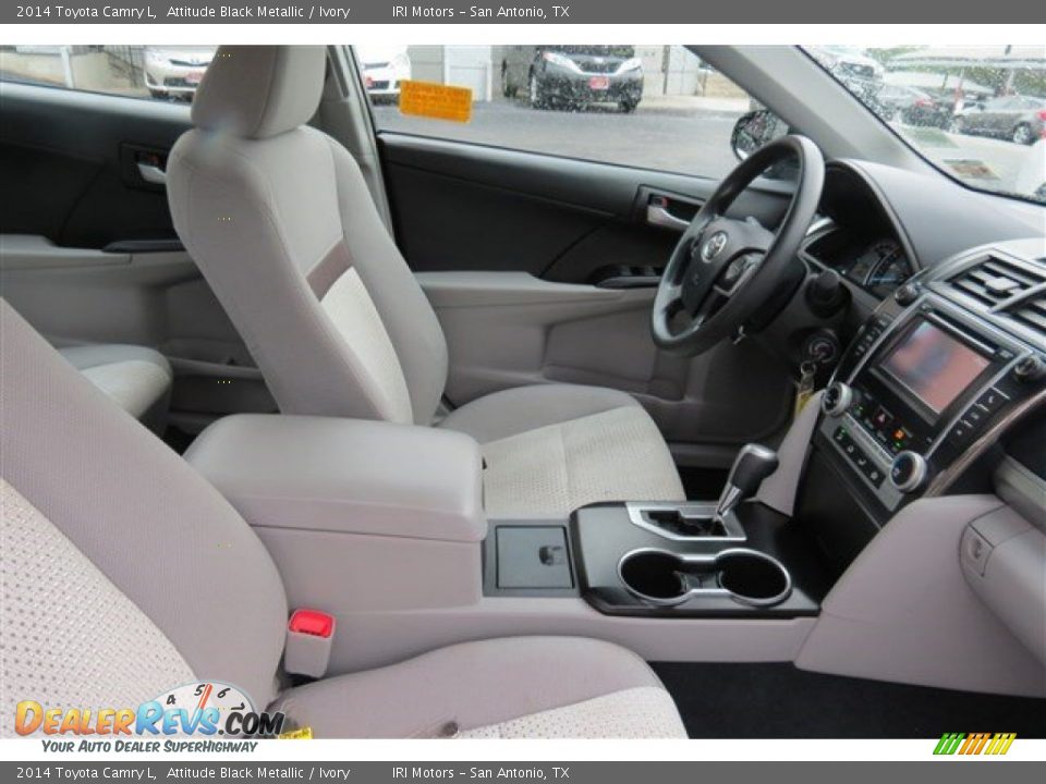 2014 Toyota Camry L Attitude Black Metallic / Ivory Photo #13