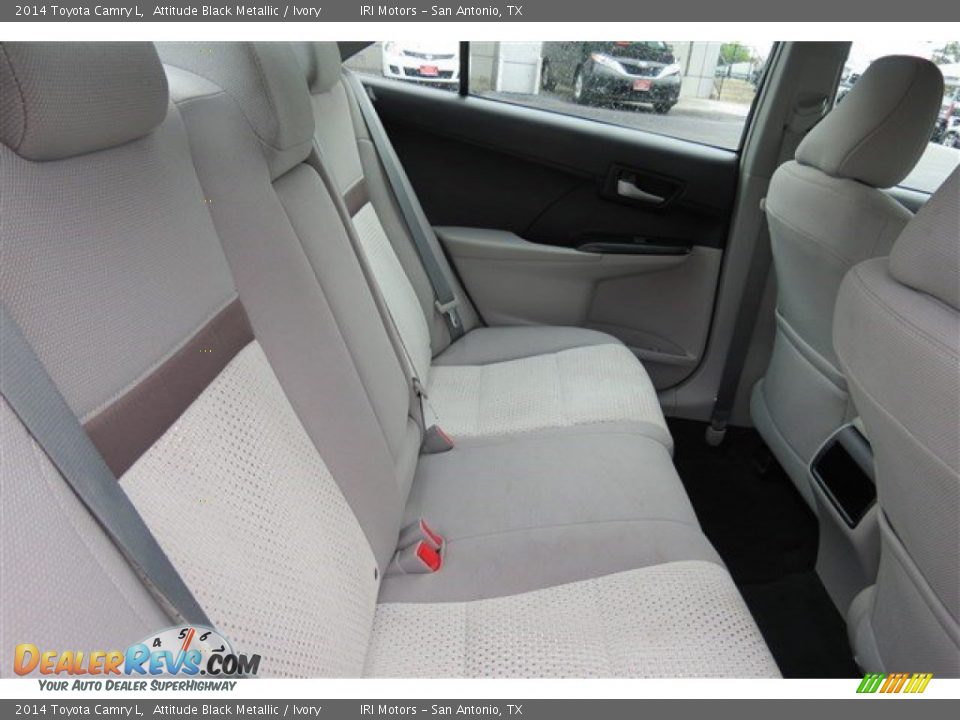 2014 Toyota Camry L Attitude Black Metallic / Ivory Photo #14