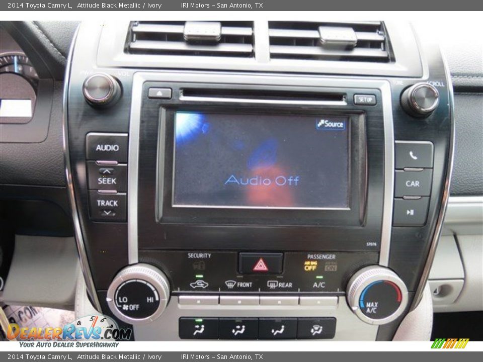 2014 Toyota Camry L Attitude Black Metallic / Ivory Photo #15