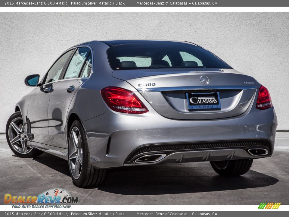 2015 Mercedes-Benz C 300 4Matic Paladium Silver Metallic / Black Photo #2