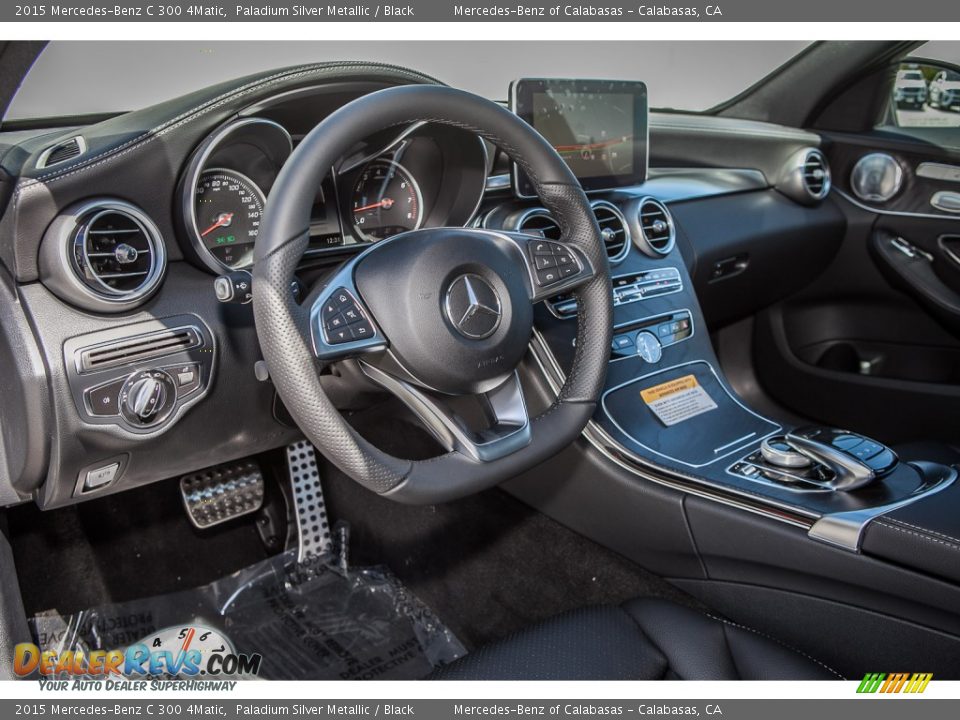 2015 Mercedes-Benz C 300 4Matic Paladium Silver Metallic / Black Photo #5
