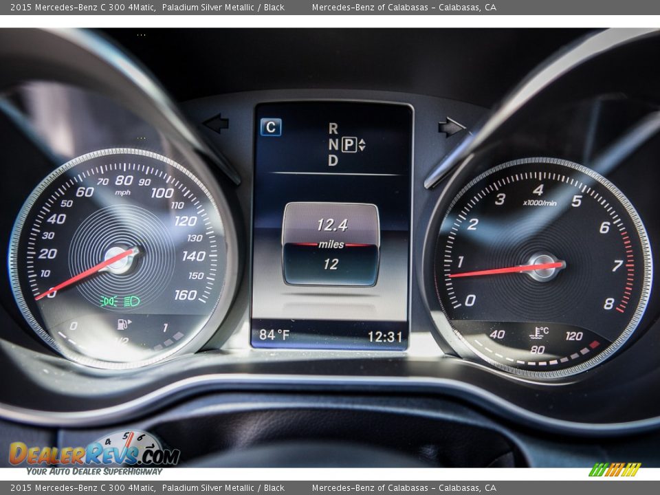2015 Mercedes-Benz C 300 4Matic Paladium Silver Metallic / Black Photo #6