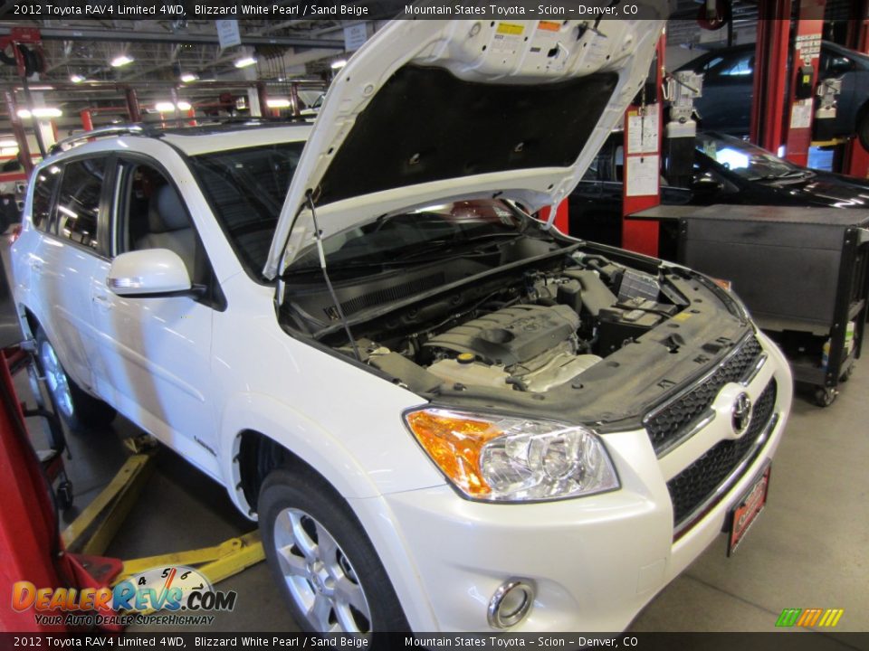 2012 Toyota RAV4 Limited 4WD Blizzard White Pearl / Sand Beige Photo #3