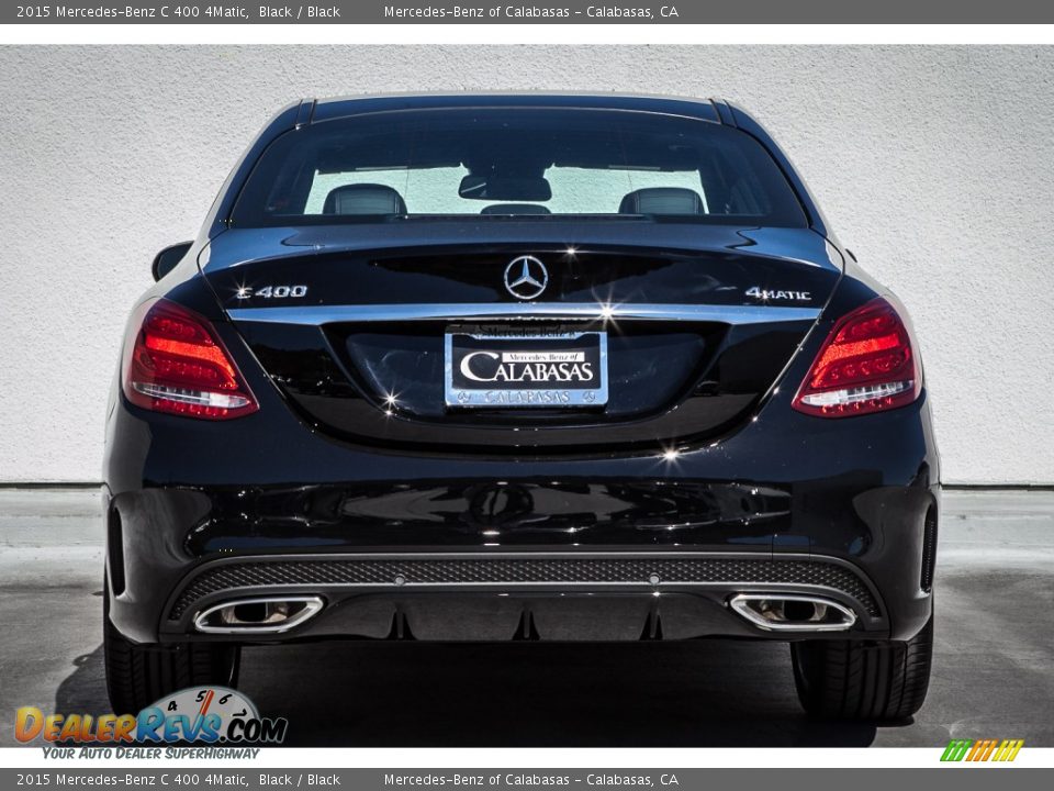 2015 Mercedes-Benz C 400 4Matic Black / Black Photo #3