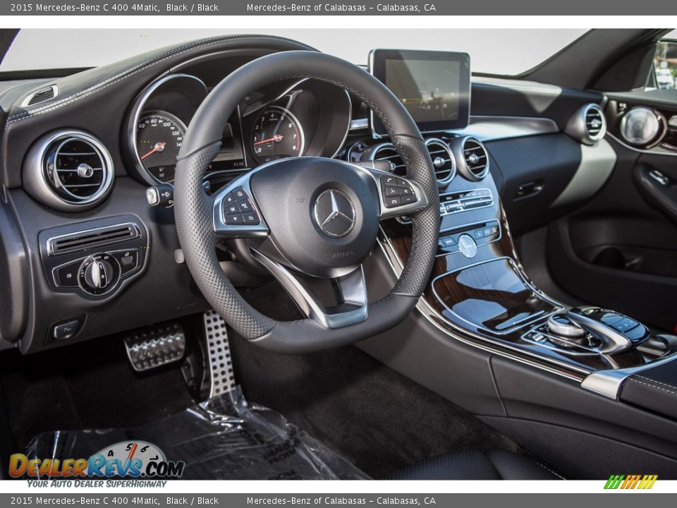 2015 Mercedes-Benz C 400 4Matic Black / Black Photo #5
