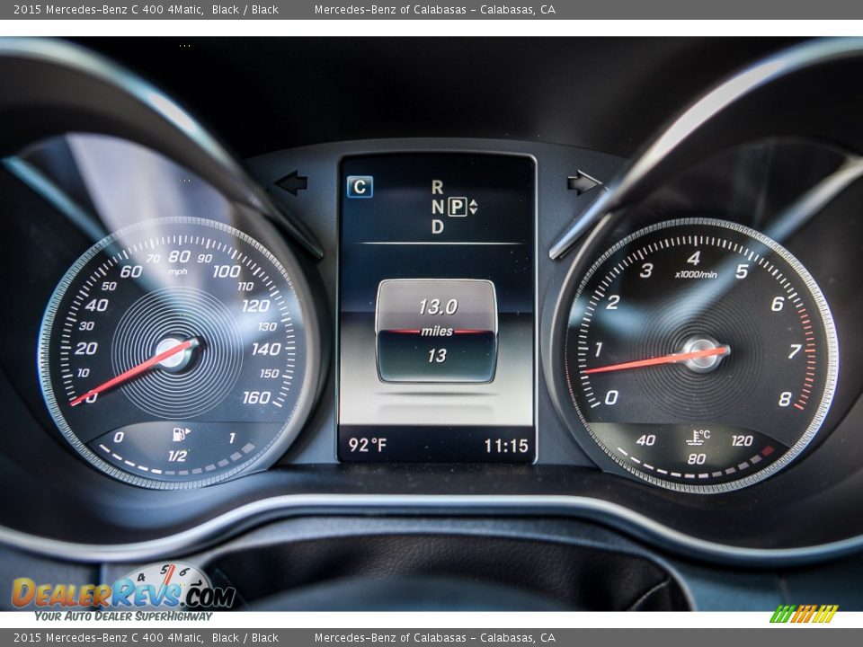 2015 Mercedes-Benz C 400 4Matic Black / Black Photo #6
