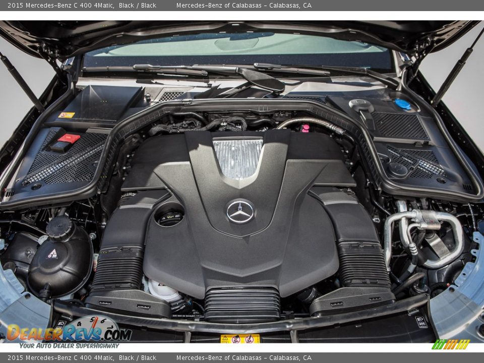 2015 Mercedes-Benz C 400 4Matic Black / Black Photo #9