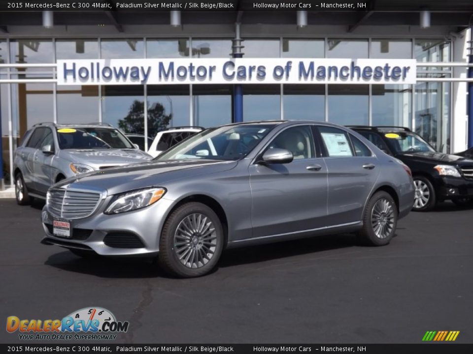 2015 Mercedes-Benz C 300 4Matic Paladium Silver Metallic / Silk Beige/Black Photo #1