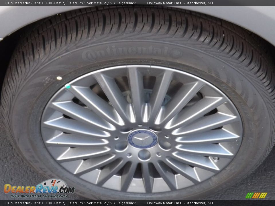 2015 Mercedes-Benz C 300 4Matic Paladium Silver Metallic / Silk Beige/Black Photo #5
