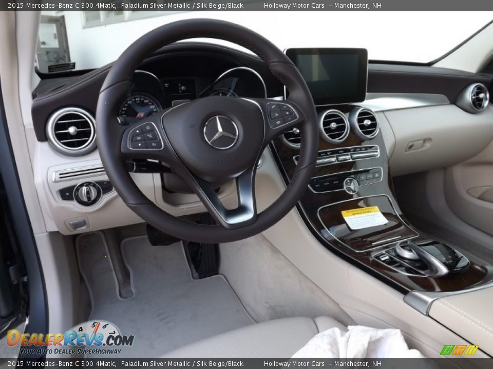 Silk Beige/Black Interior - 2015 Mercedes-Benz C 300 4Matic Photo #8