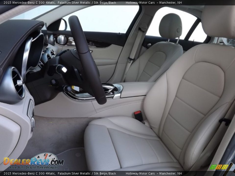 2015 Mercedes-Benz C 300 4Matic Paladium Silver Metallic / Silk Beige/Black Photo #9