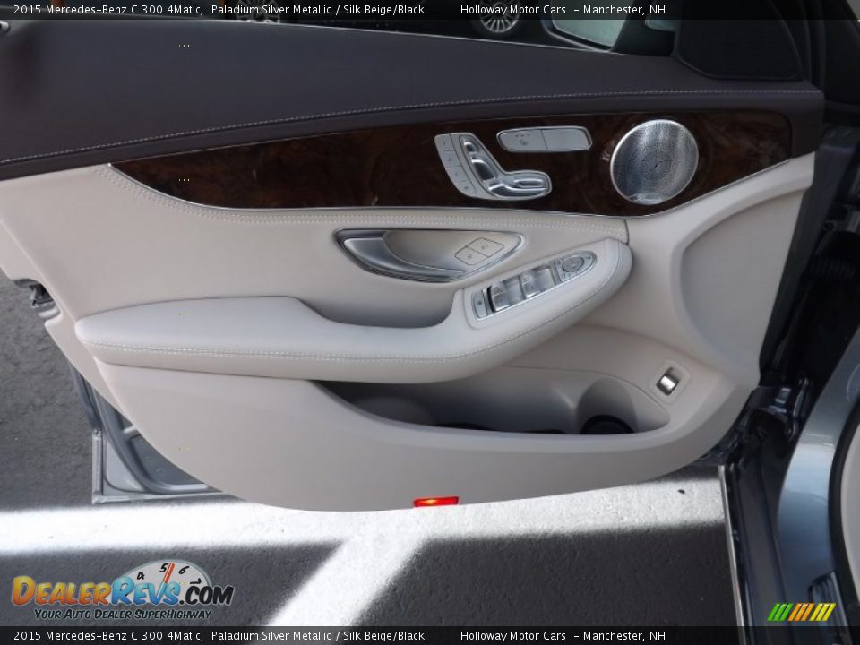 2015 Mercedes-Benz C 300 4Matic Paladium Silver Metallic / Silk Beige/Black Photo #10