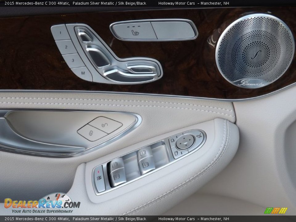 2015 Mercedes-Benz C 300 4Matic Paladium Silver Metallic / Silk Beige/Black Photo #11