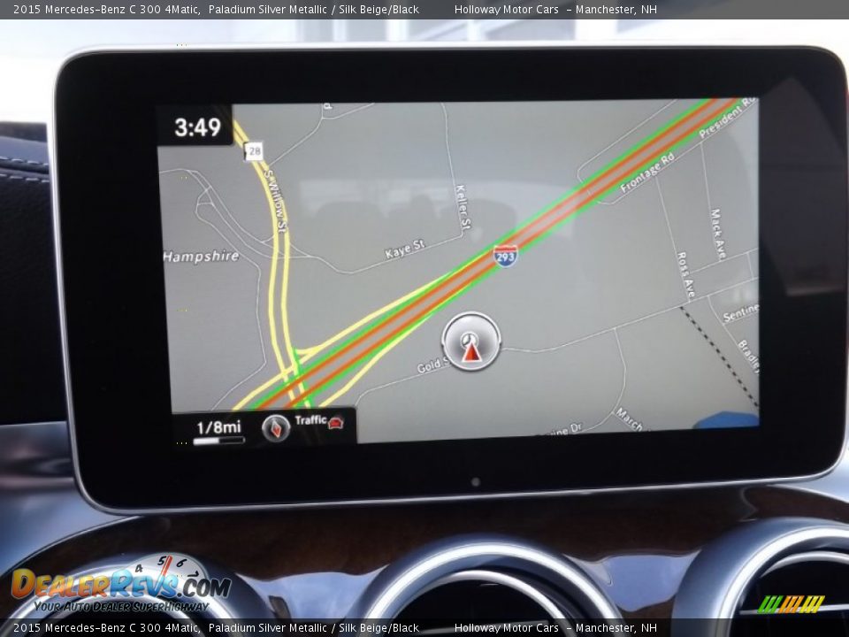 2015 Mercedes-Benz C 300 4Matic Paladium Silver Metallic / Silk Beige/Black Photo #14