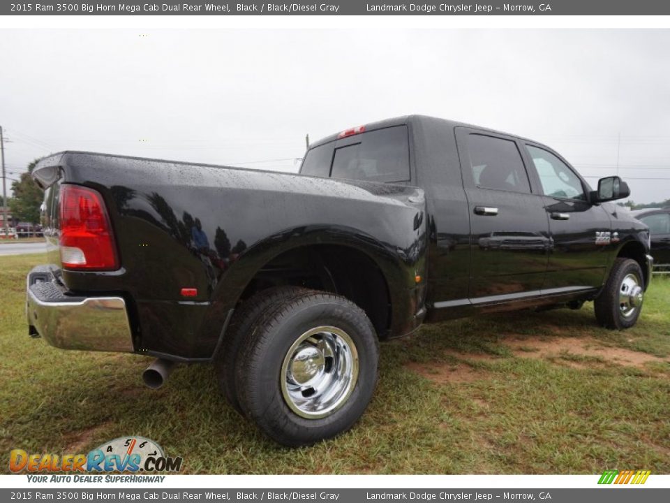 2015 Ram 3500 Big Horn Mega Cab Dual Rear Wheel Black / Black/Diesel Gray Photo #3