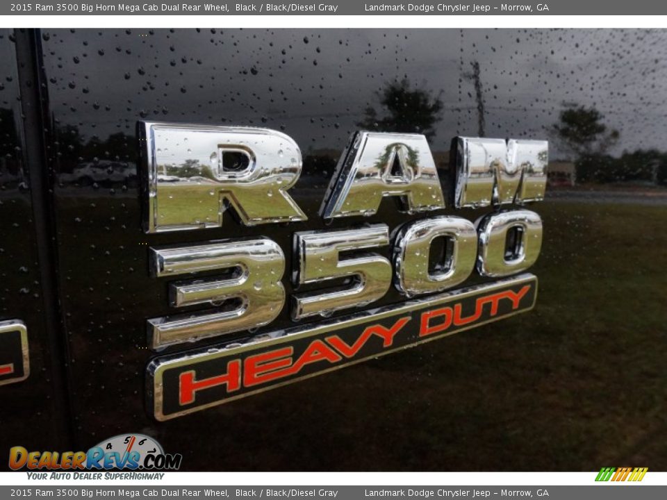 2015 Ram 3500 Big Horn Mega Cab Dual Rear Wheel Black / Black/Diesel Gray Photo #6