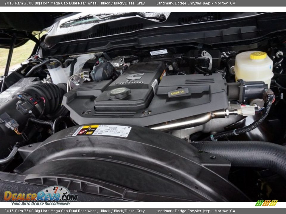 2015 Ram 3500 Big Horn Mega Cab Dual Rear Wheel Black / Black/Diesel Gray Photo #9
