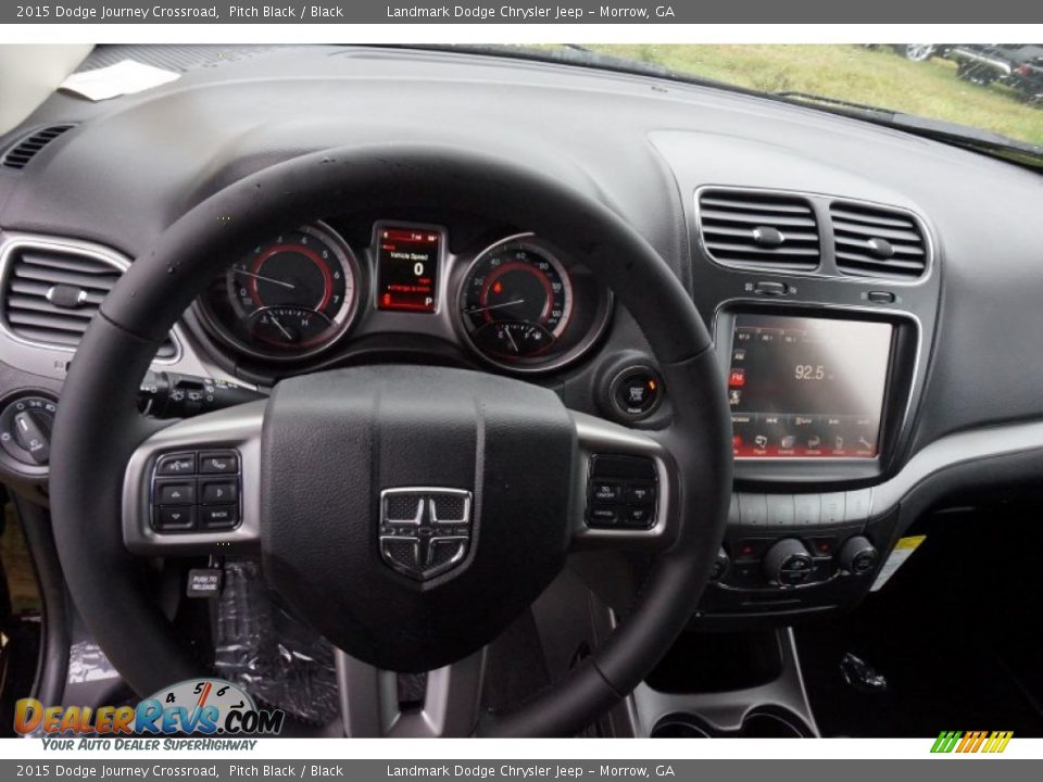 2015 Dodge Journey Crossroad Pitch Black / Black Photo #7