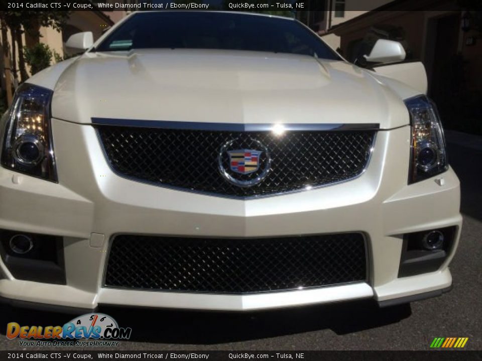 2014 Cadillac CTS -V Coupe White Diamond Tricoat / Ebony/Ebony Photo #2