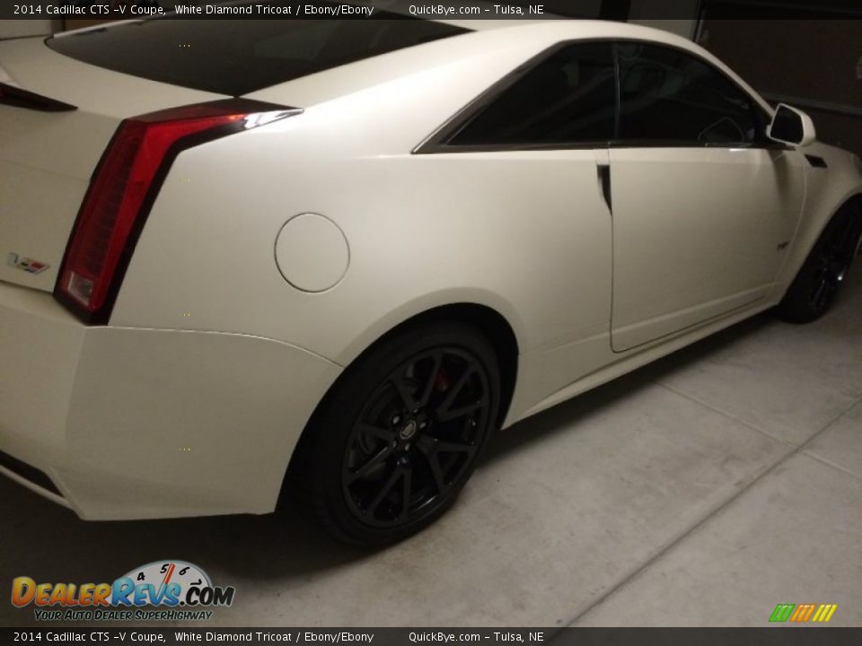 2014 Cadillac CTS -V Coupe White Diamond Tricoat / Ebony/Ebony Photo #4