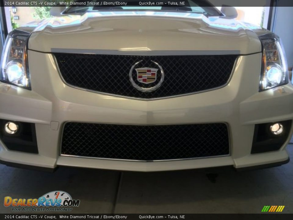2014 Cadillac CTS -V Coupe White Diamond Tricoat / Ebony/Ebony Photo #5