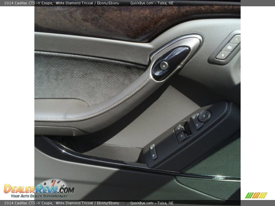2014 Cadillac CTS -V Coupe White Diamond Tricoat / Ebony/Ebony Photo #7
